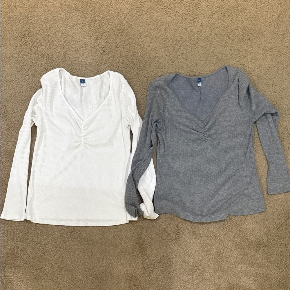 Women’s old navy long sleeve cinched shirts size XL fleece